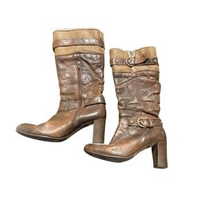 Vero Cuoio Leather Boots Woman’s Size 8 Made‎ In Italy